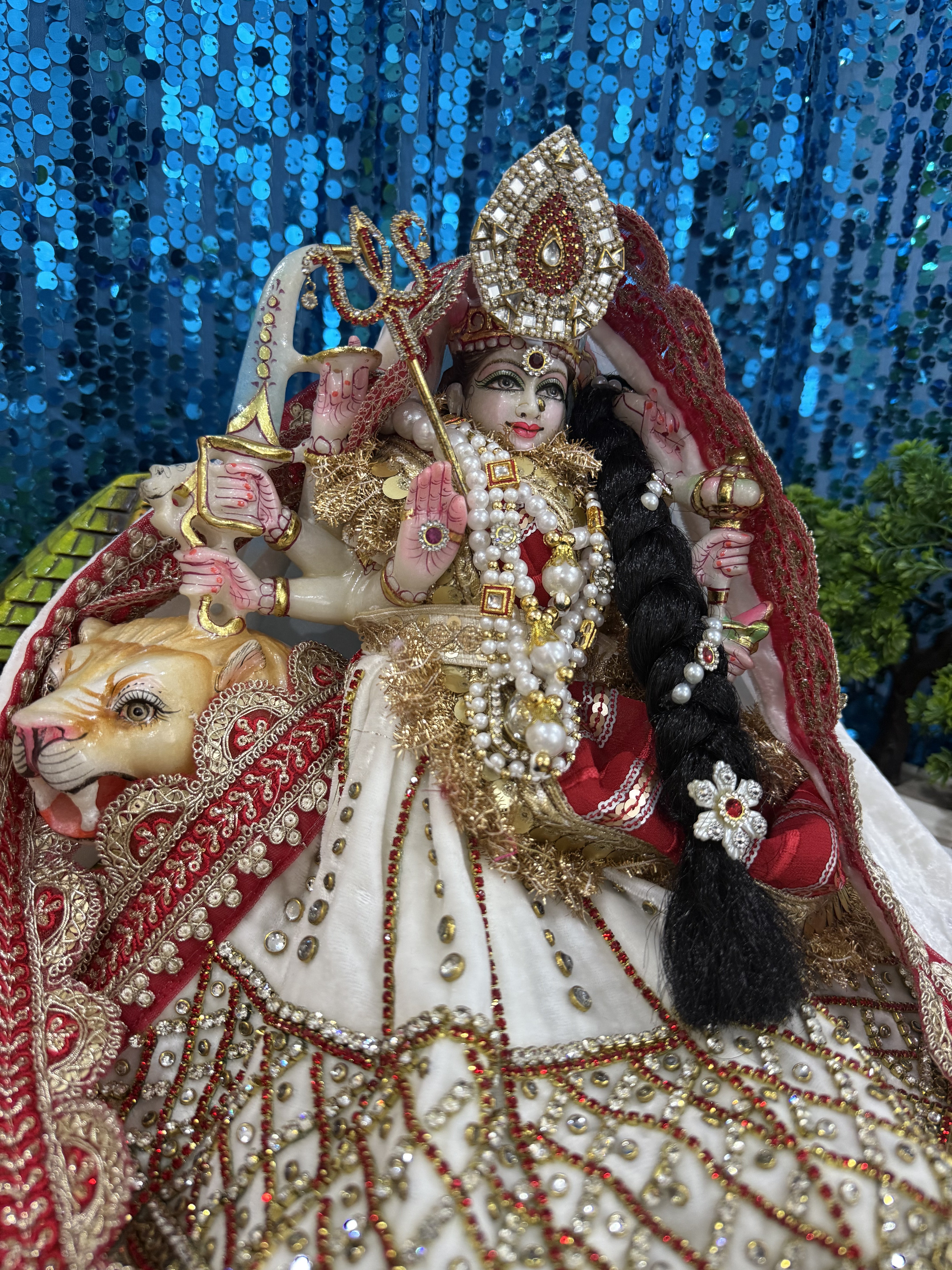🌟 Mata Rani (white with red boarder line)