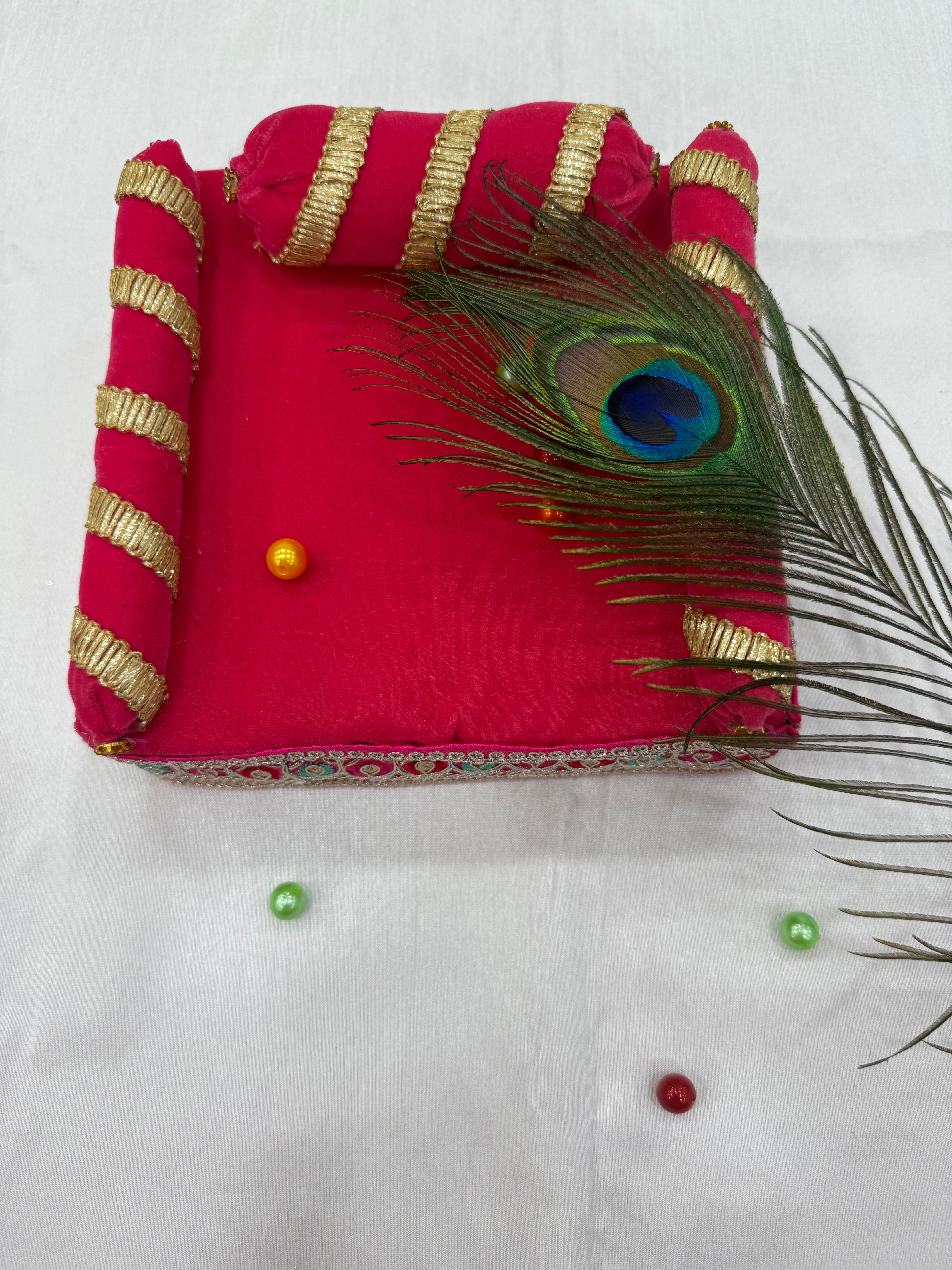 Laddu Gopal Singhasan – Lotus Velvet Design