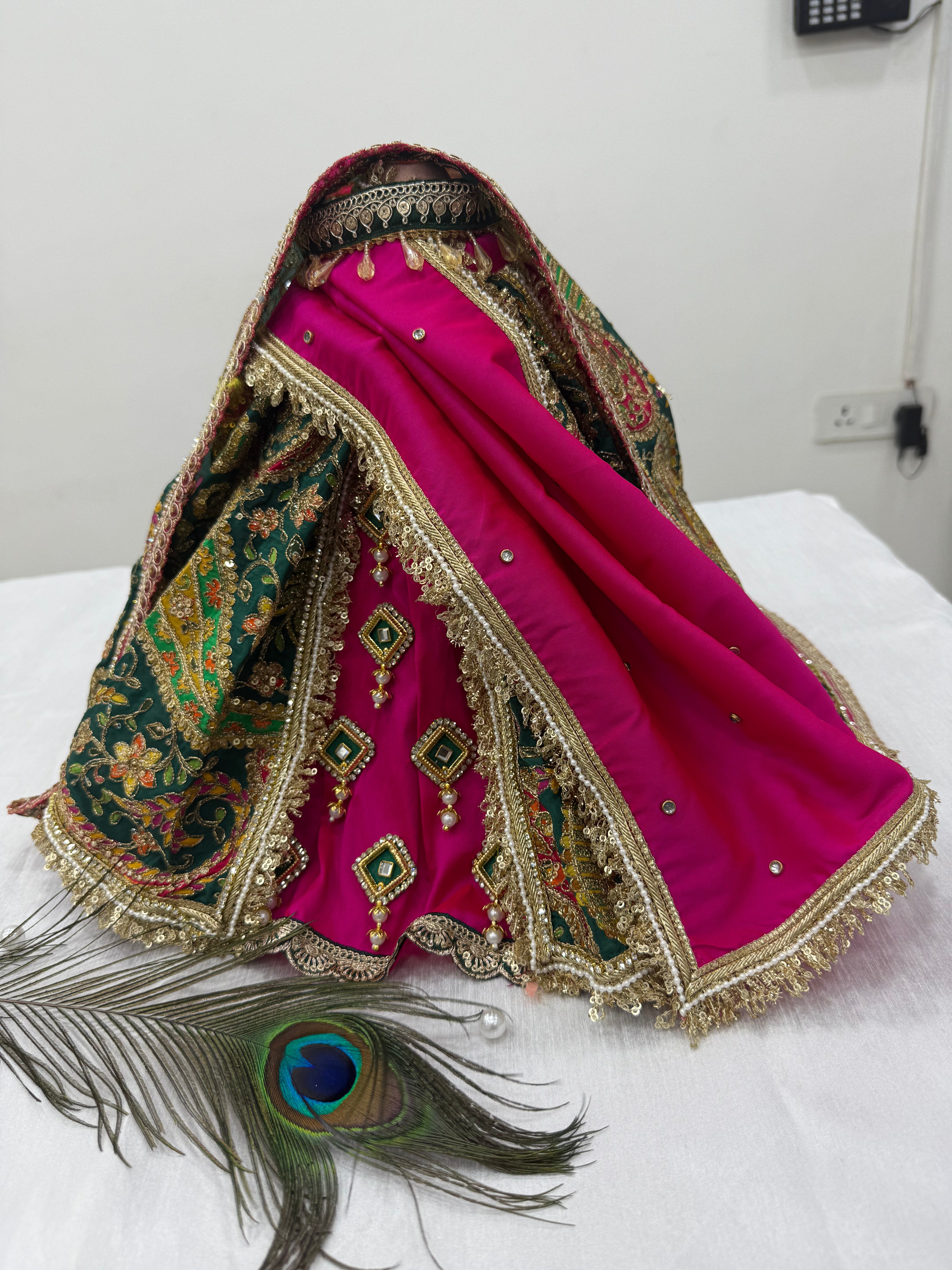 🌟 Dublicate Mata Rani (Dark Pink & Dark Green) (Copy)