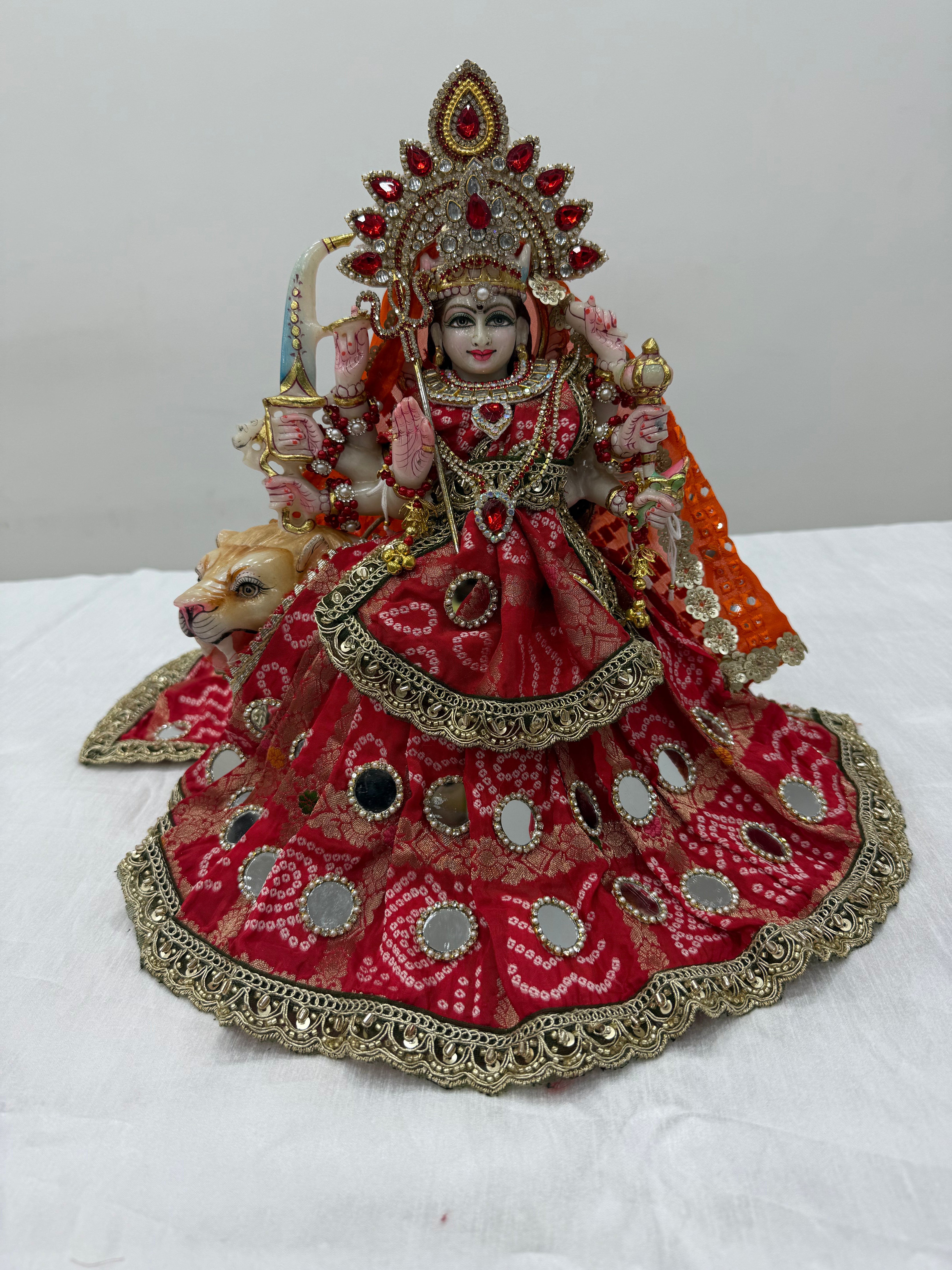🌟 Mata Rani (red with mirror work)