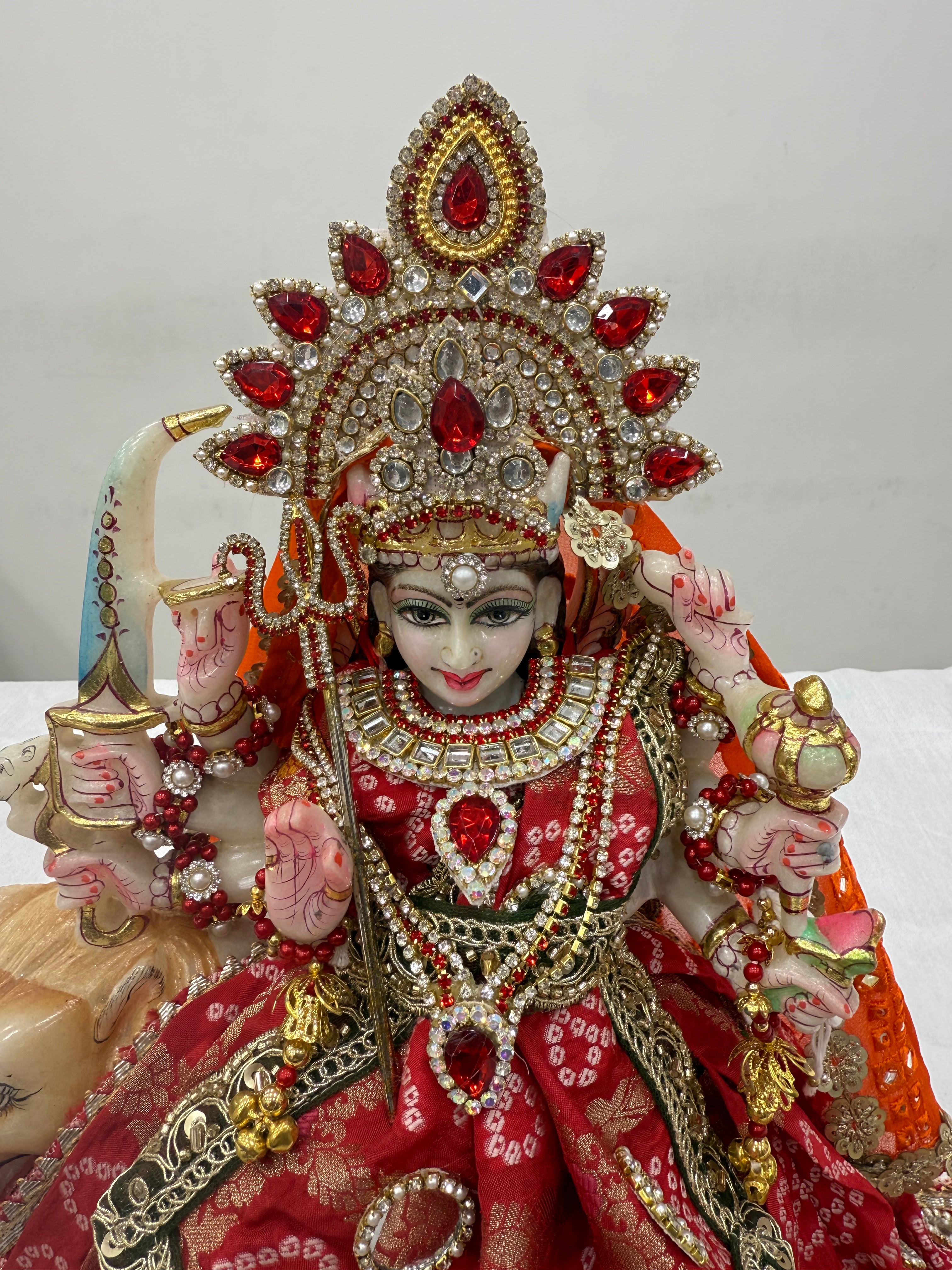 🌟 Mata Rani (red with mirror work)
