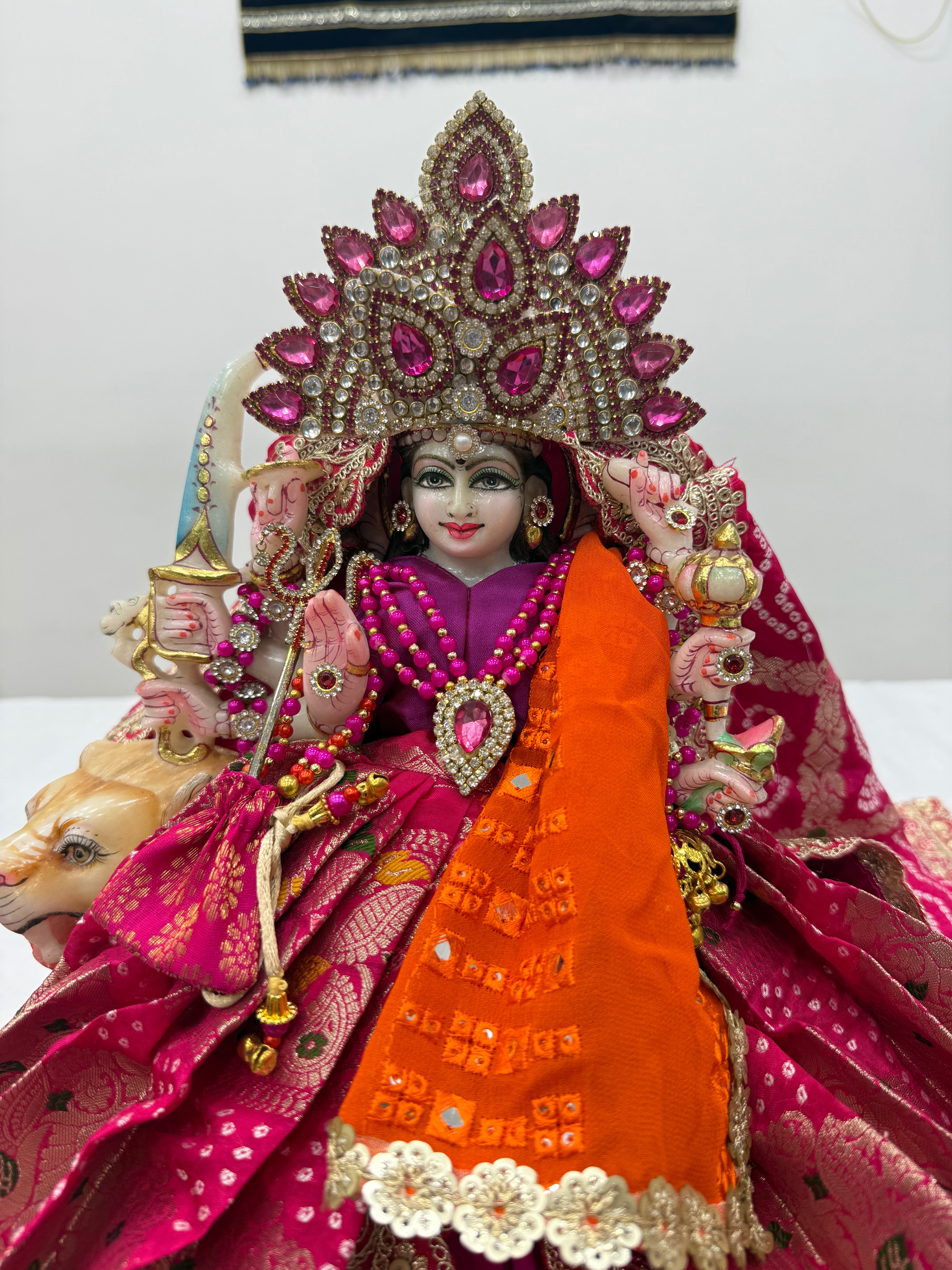🌟 Mata Rani (magenta with mirror work)