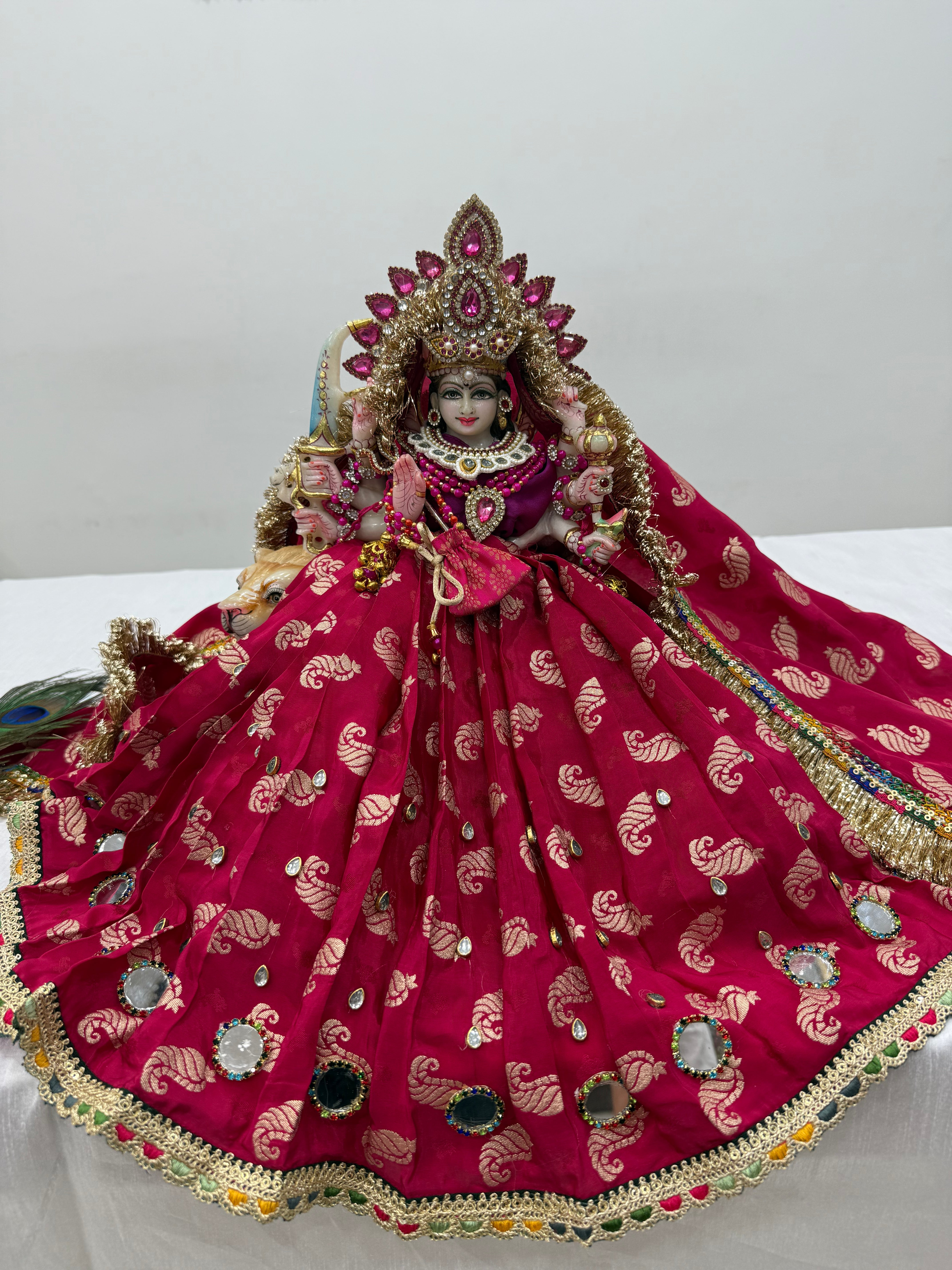 🌟 Mata Rani (maroon with mirror work)