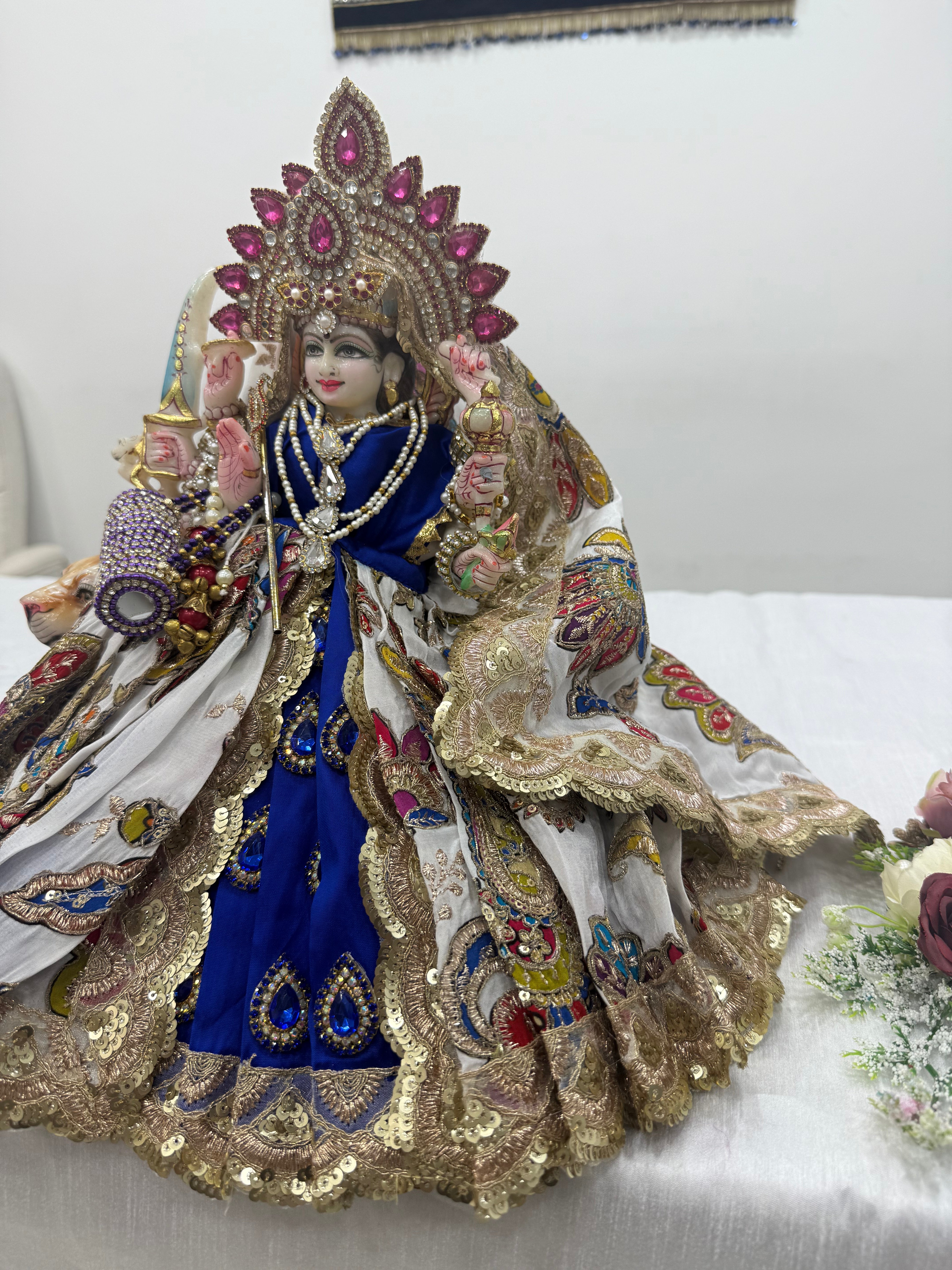 🌟 Mata Rani (Royal blue with multi colour)