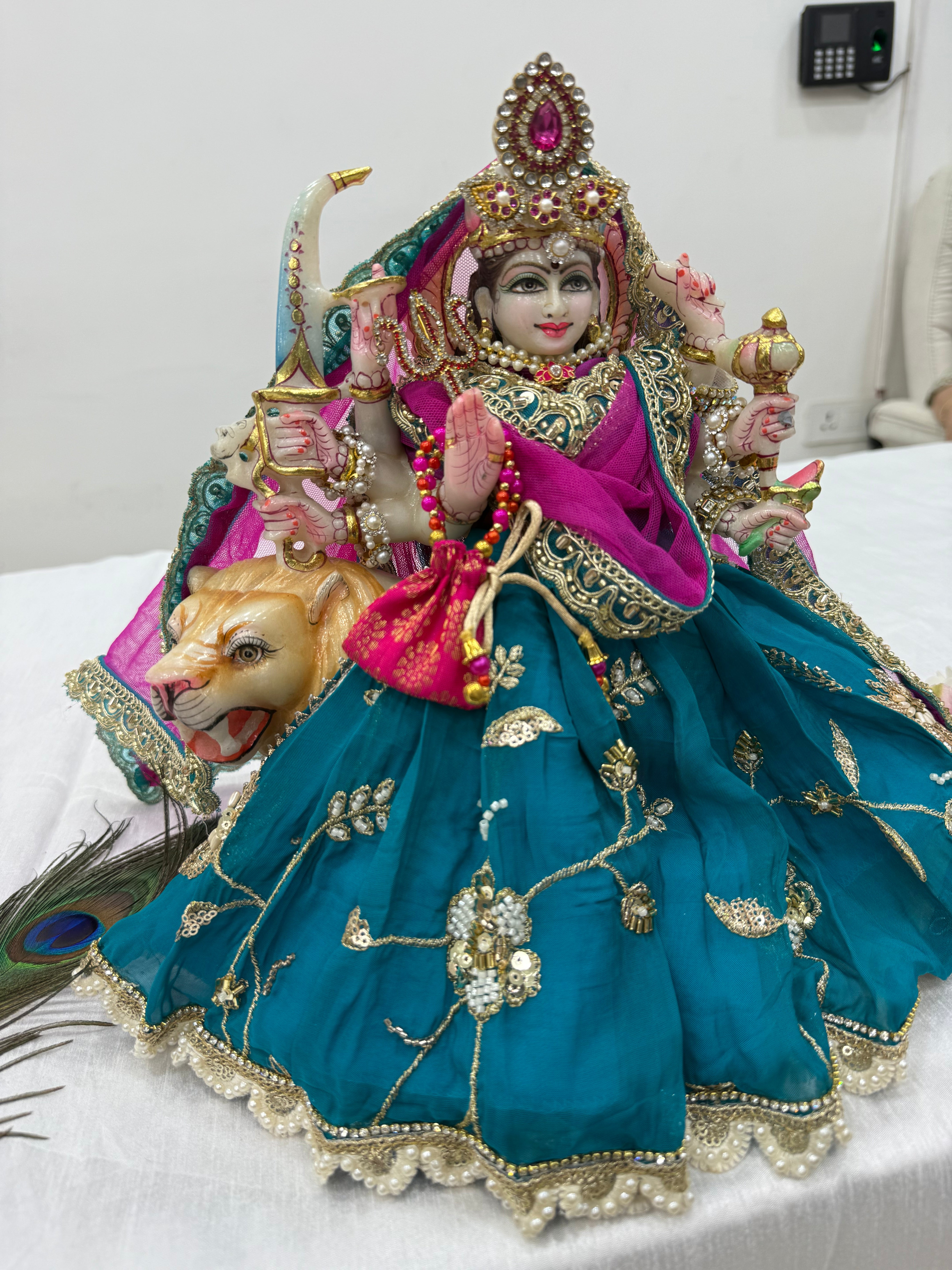 🌟 Mata Rani (teal colour with pink contrast)