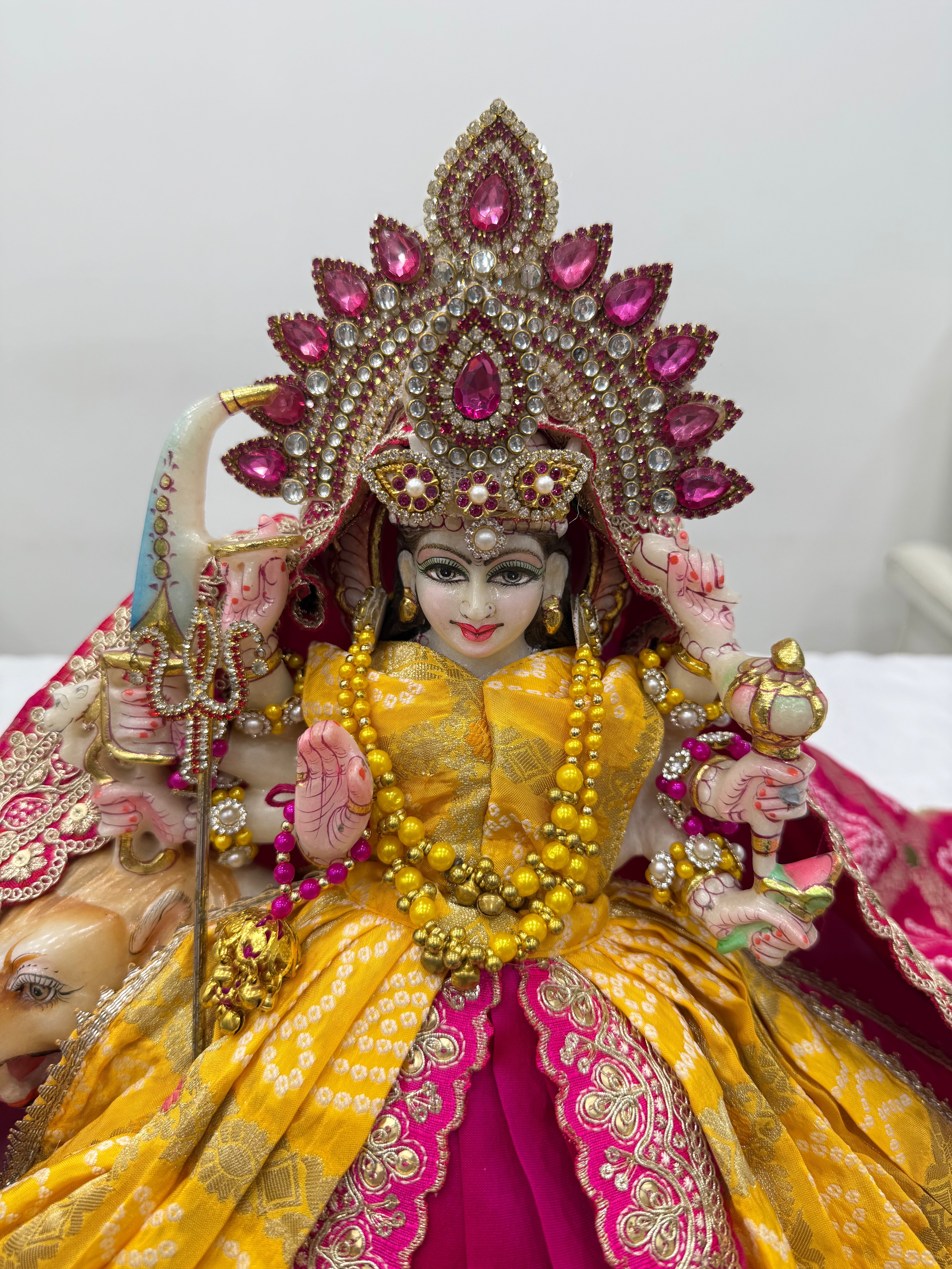 🌟 Mata Rani (yellow with pink mukut)