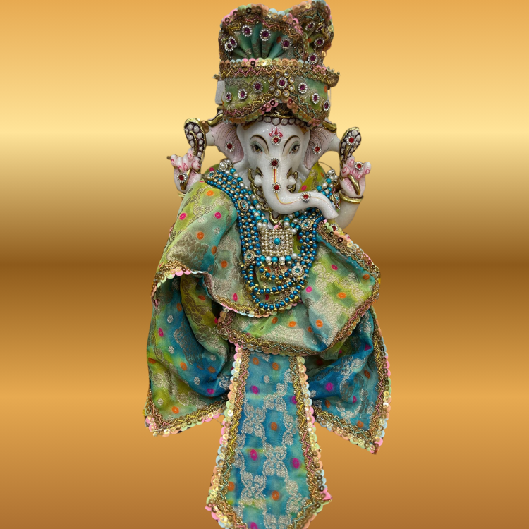 🌟 Ganesh ji (Light Green & blue)