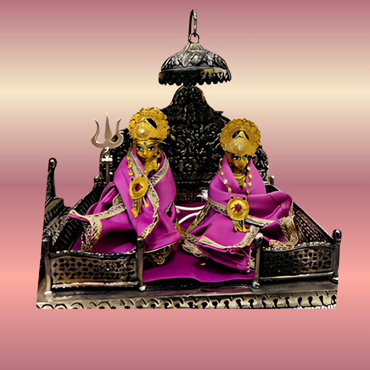 🌟 Gauri Shankar (Magenta with golden Outline)