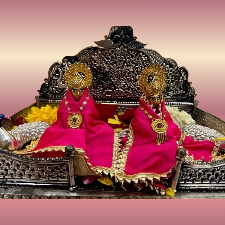 🌟 Gauri Shankar (Dark Pink with golden Outline)