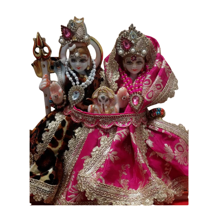 🌟 Gauri Shankar (Dark Brown & Pink)