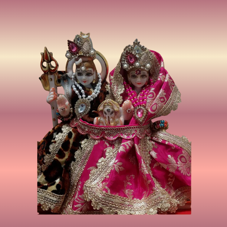 🌟 Gauri Shankar (Dark Brown & Pink)