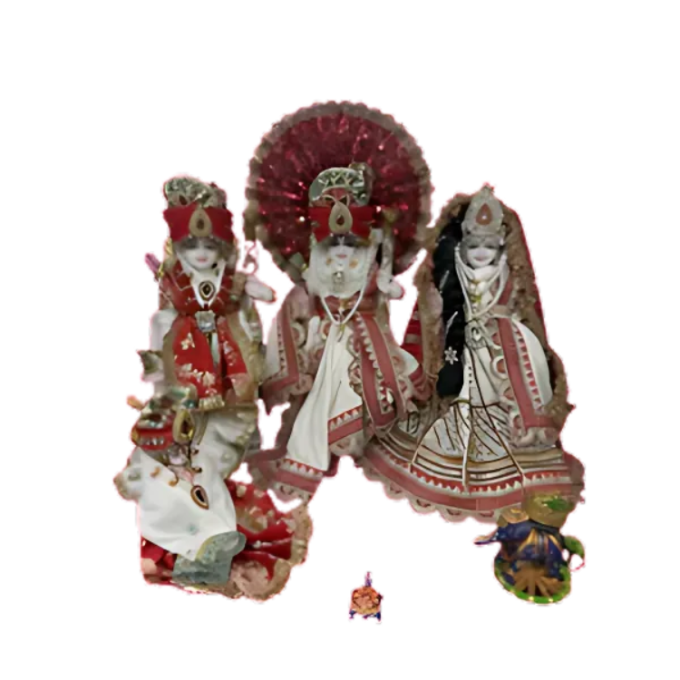 🌟 Ram Darbar (White with Dark Pink Mukut)