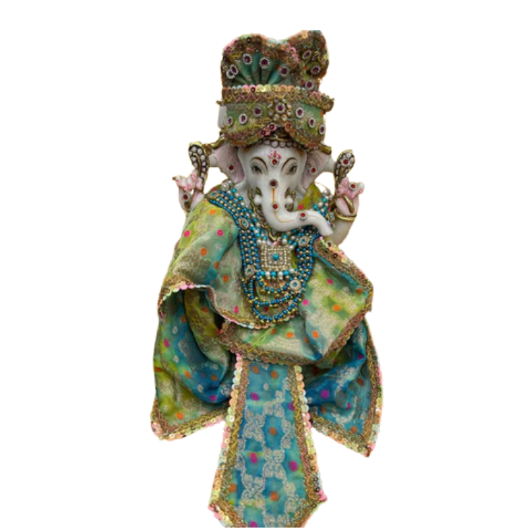 🌟 Ganesh ji (Light Green & blue)