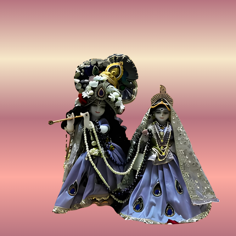 🌟 Radha Krishna (Dark Blue Gray)