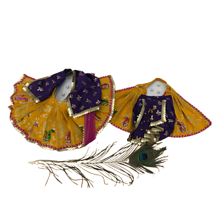 🌟 Radha Krishna (Yellow & Dark Blue)