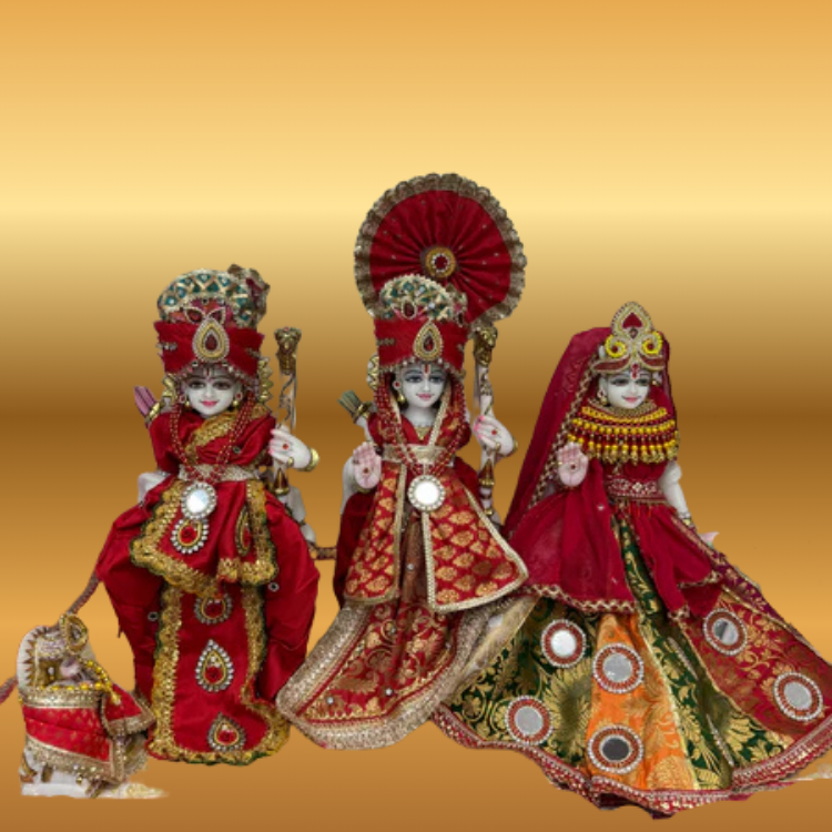 🌟 Ram Darbar (Red , Dark Green & Orange)