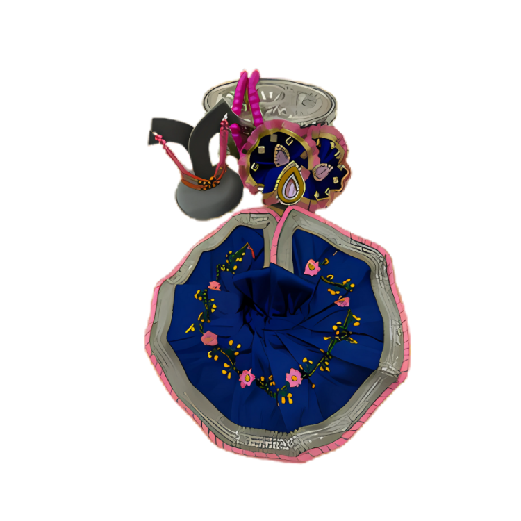 🌟 Laddu gopal (Blue with pink outline)