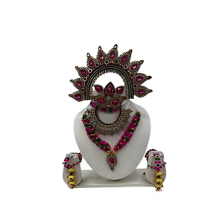 🌟 Mata Rani (Dark Pink & Dark Green)