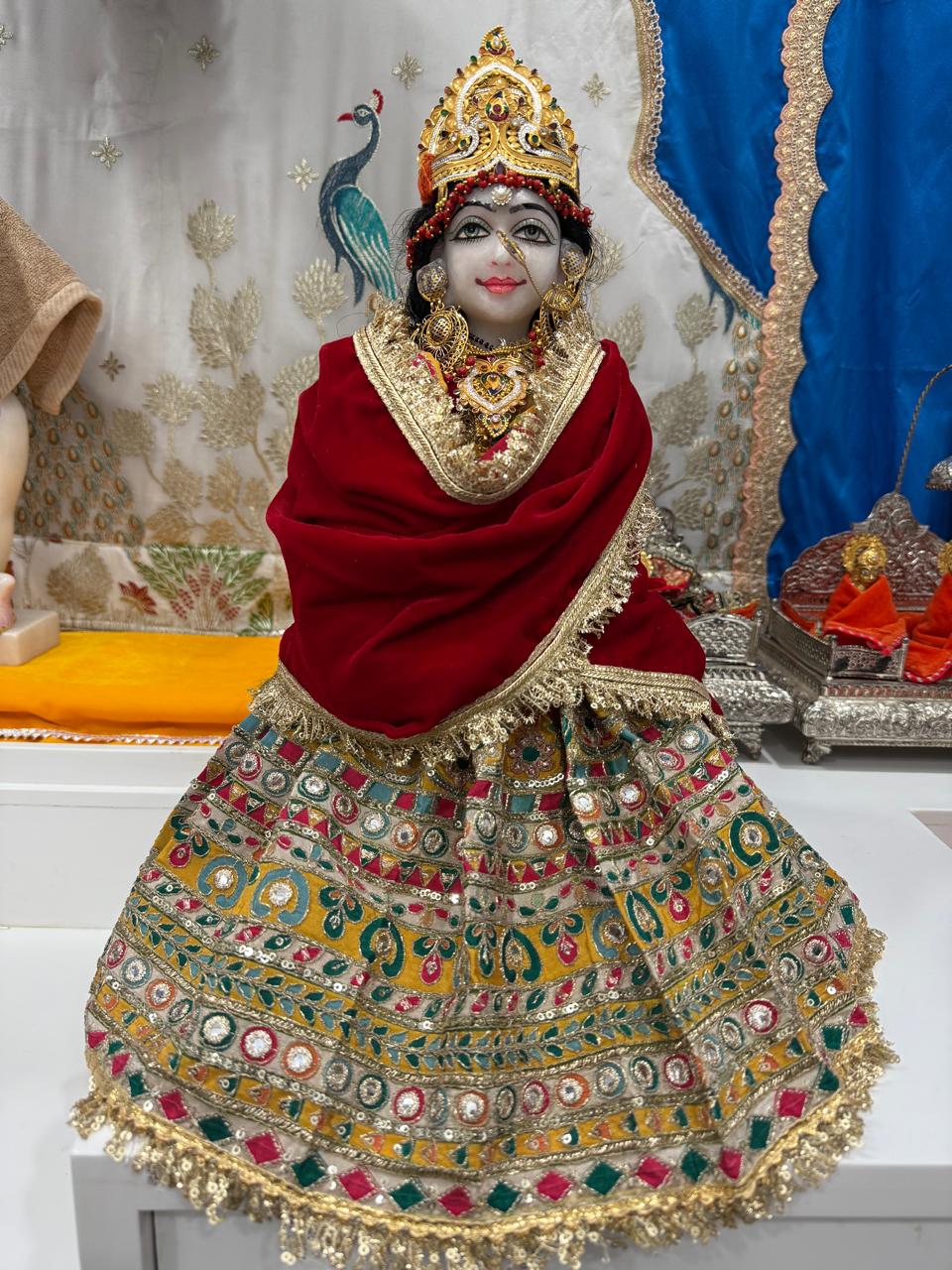 🌟 Maroon and Multicolor Embroidery with Heavy Golden Work.