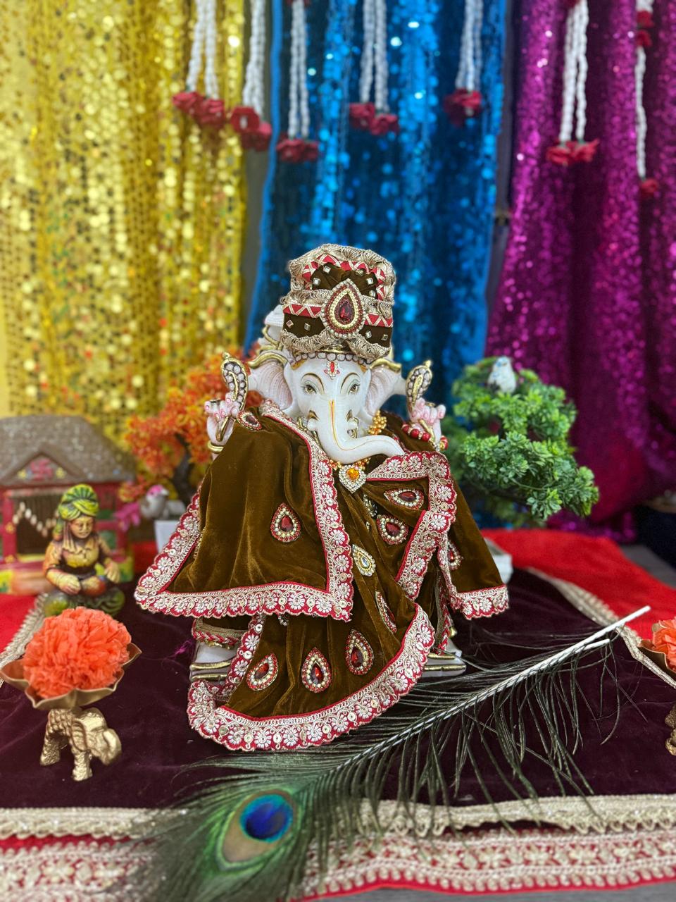 ❄️ Winter Special Ganesh Ji Poshak Set (for 16"-22")