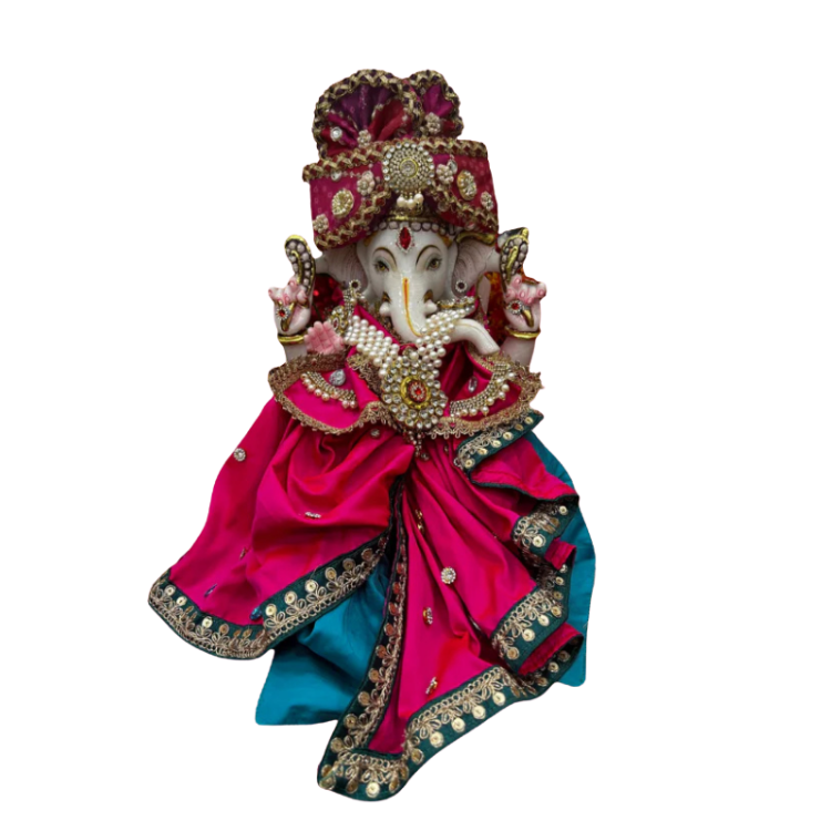 🌟 Ganesh ji (Dark Pink & light blue)