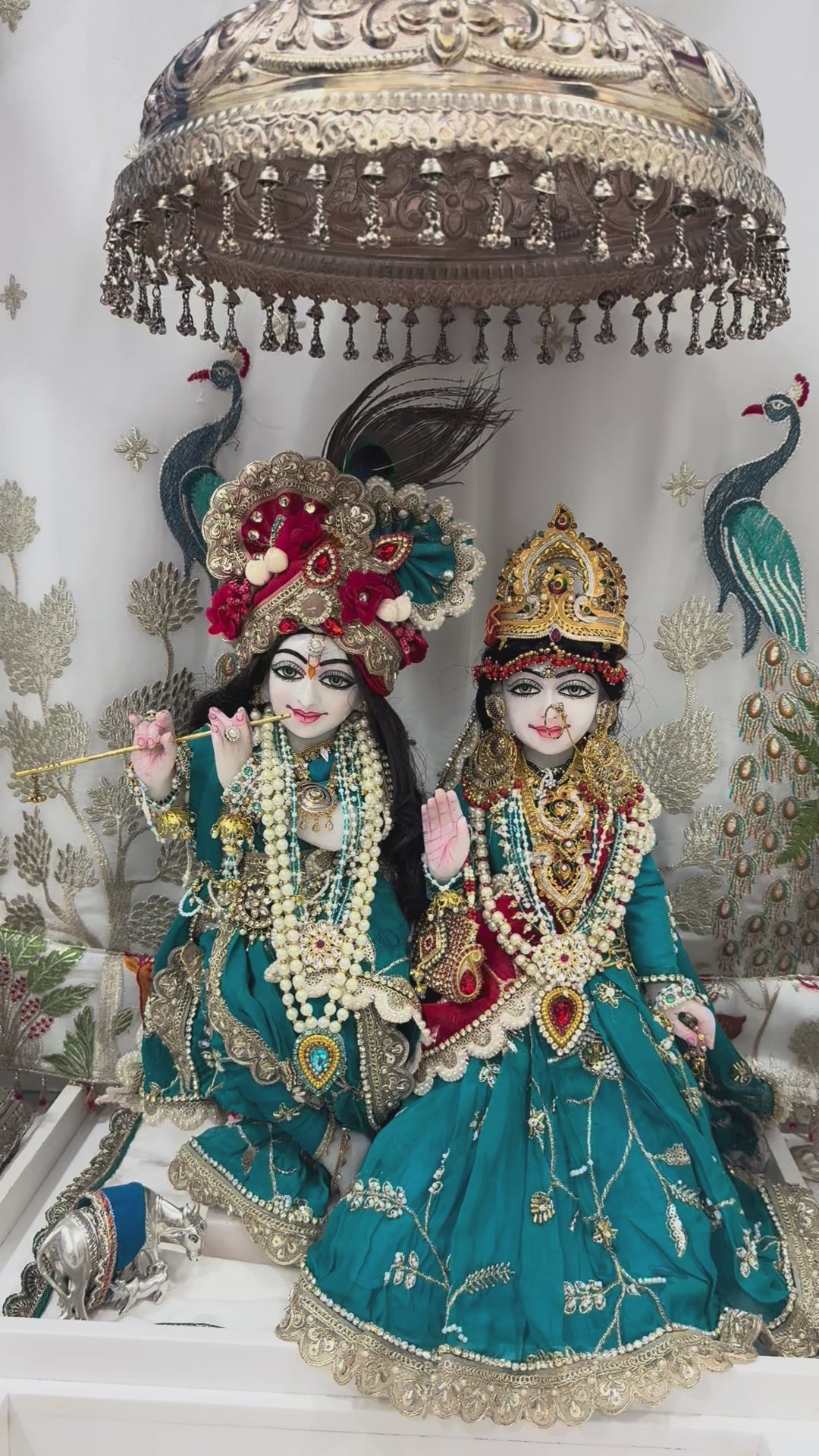 Load video: 🌟 Radha Krishna (Blue Sapphire &amp; Red)