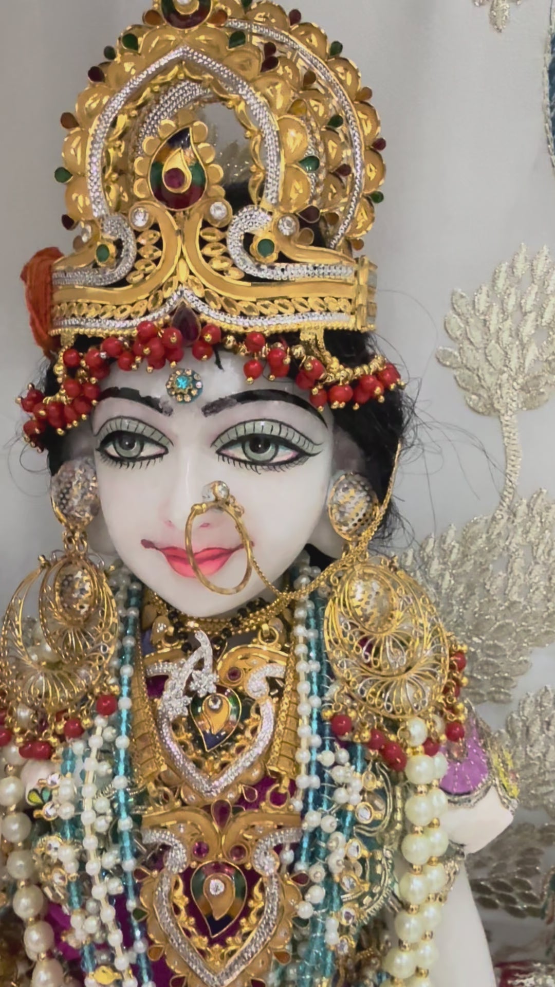 Load video: 🌟 Radha Krishna (Magenta &amp; Cream)