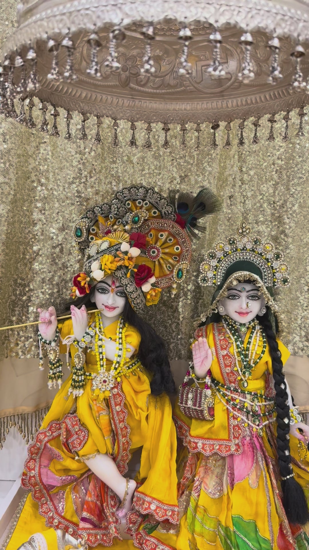 Load video: 🌟 Radha Krishna (Yellow with orange border)