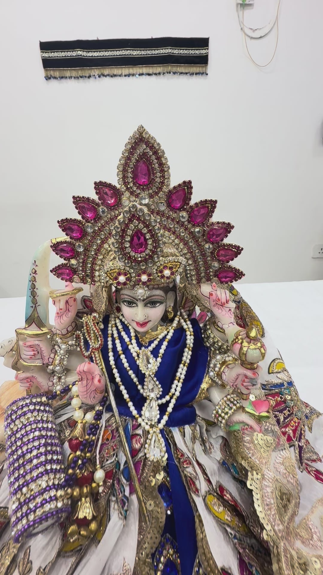 Load video: 🌟 Mata Rani (Royal blue with multi colour)