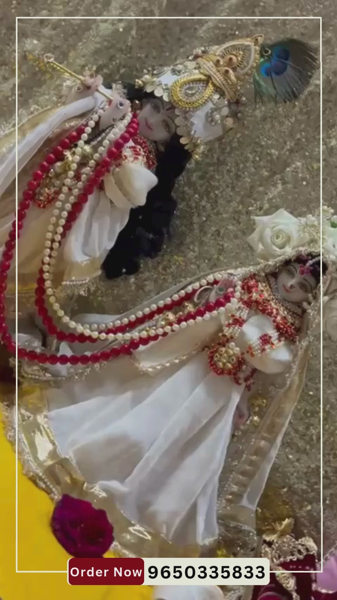 Load video: Radha Krishna Poshak Set
