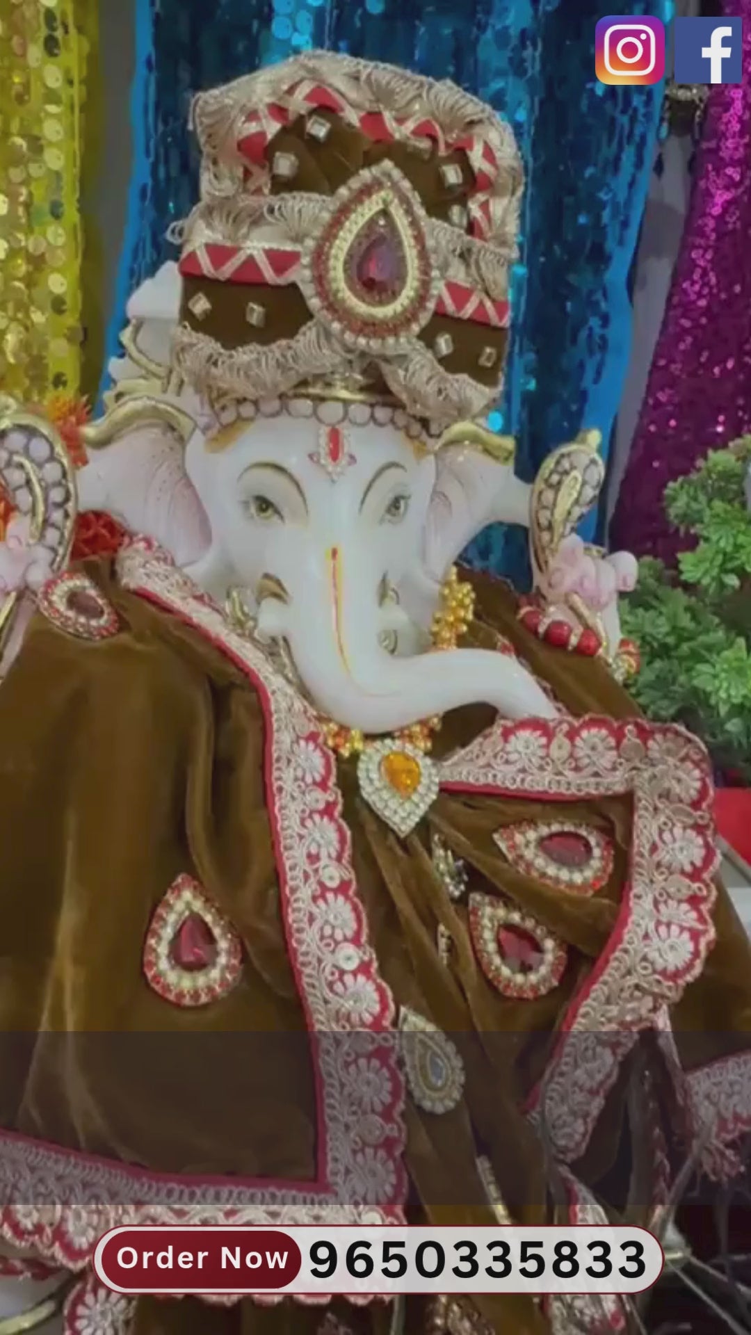 Load video: ❄️ Winter Special Ganesh Ji Poshak Set (for 16&quot;-22&quot;)