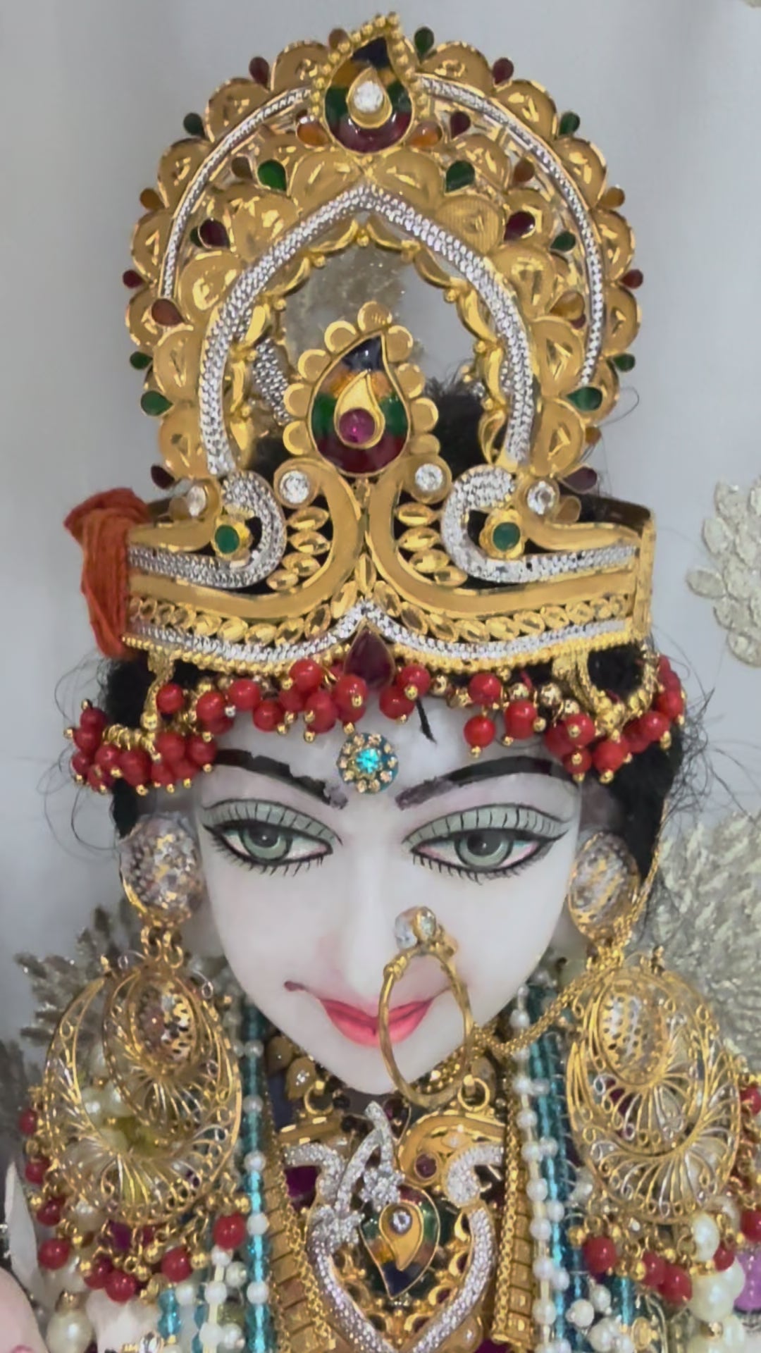 Load video: 🌟 Radha Krishna (Magenta &amp; Cream)