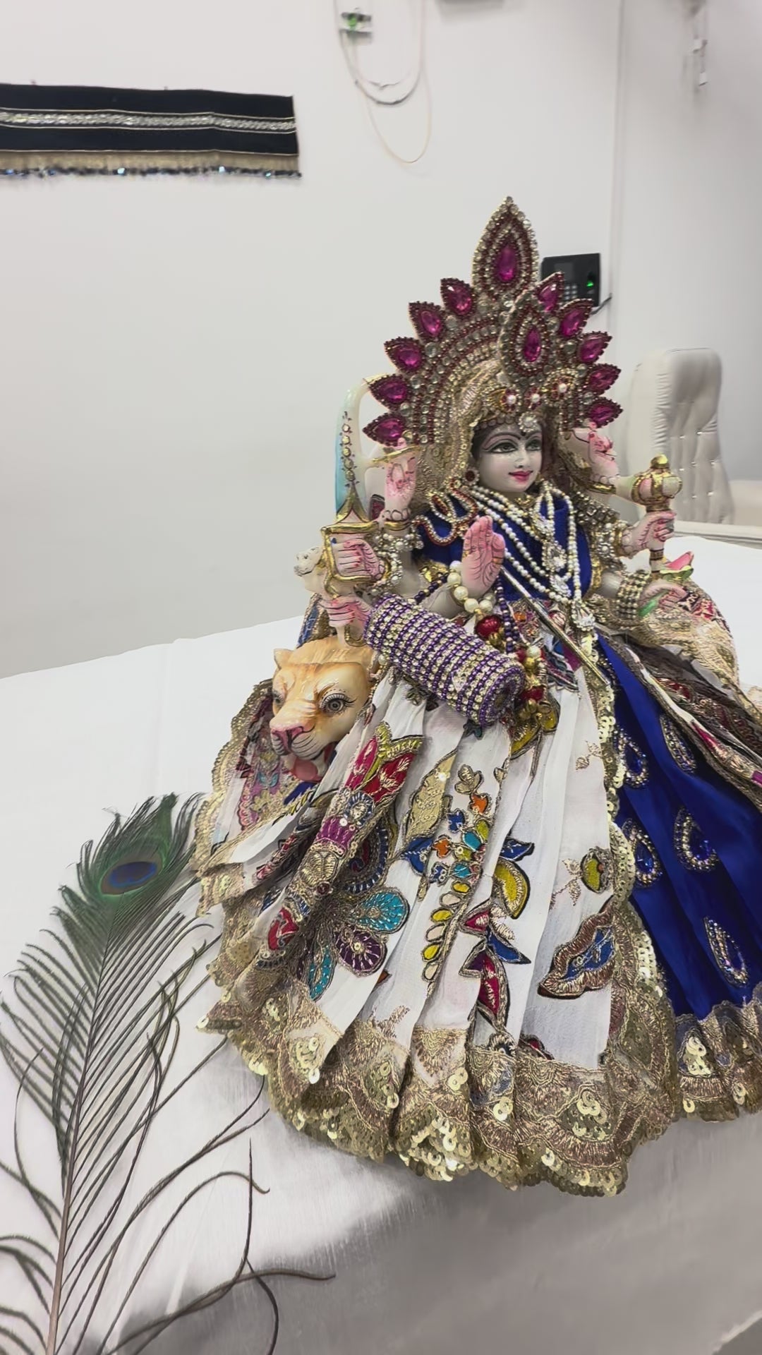Load video: 🌟 Mata Rani (Royal blue with multi colour)