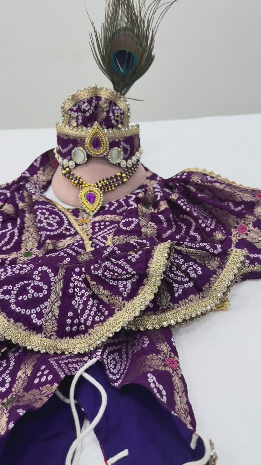 Load video: 🌟 Radha Krishna (purple with golden outline)