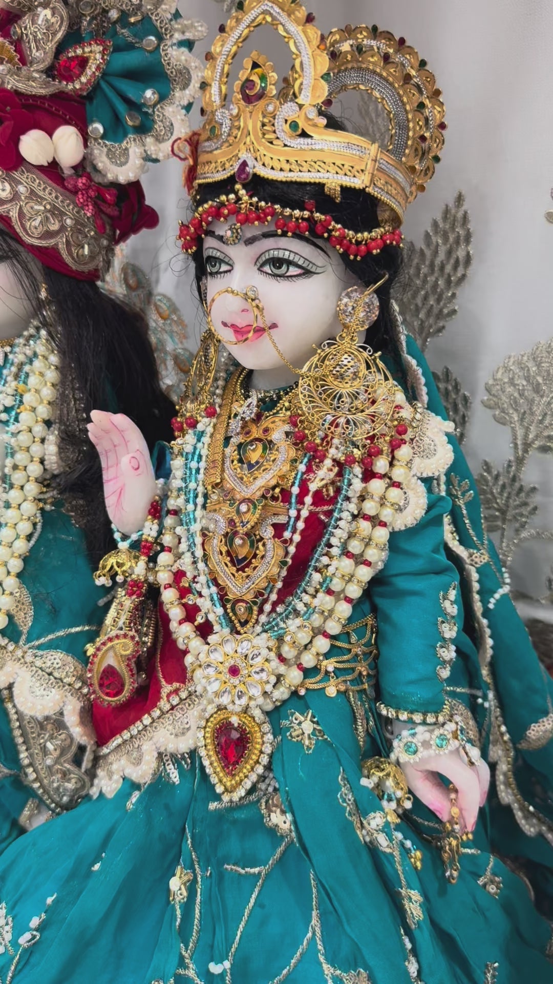 Load video: 🌟 Radha Krishna (Blue Sapphire &amp; Red)