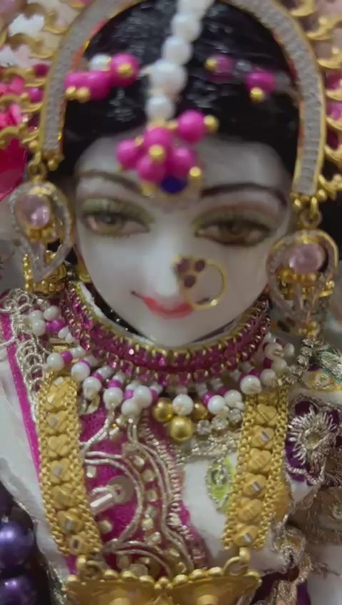 Load video: 🌟 Radha Krishna (cream with pink)