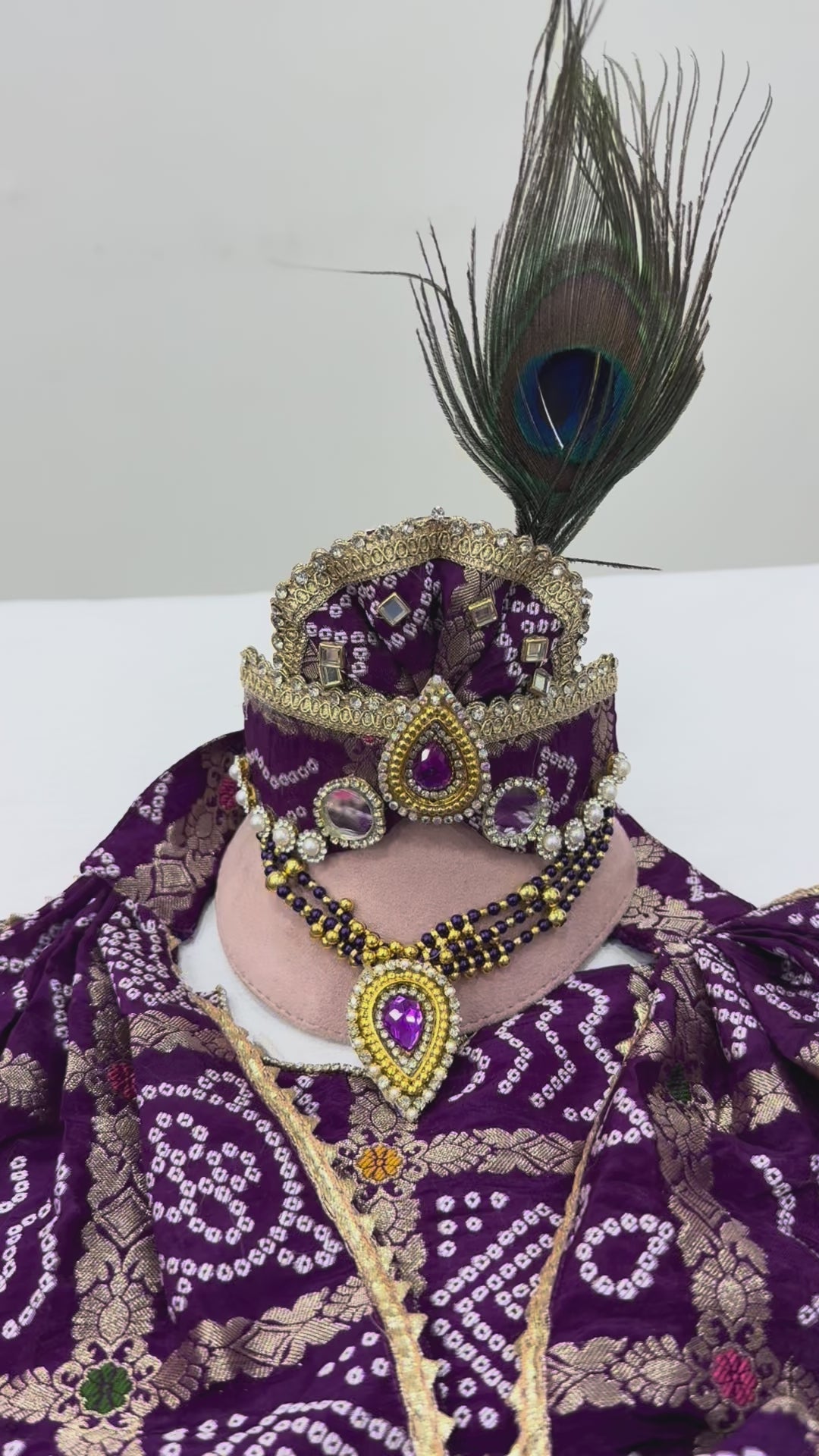 Load video: 🌟 Radha Krishna (purple with golden outline)