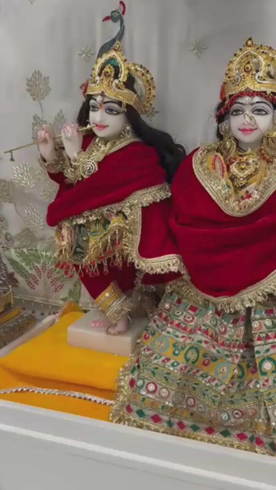 Load video: 🌟 Maroon and Multicolor Embroidery with Heavy Golden Work.