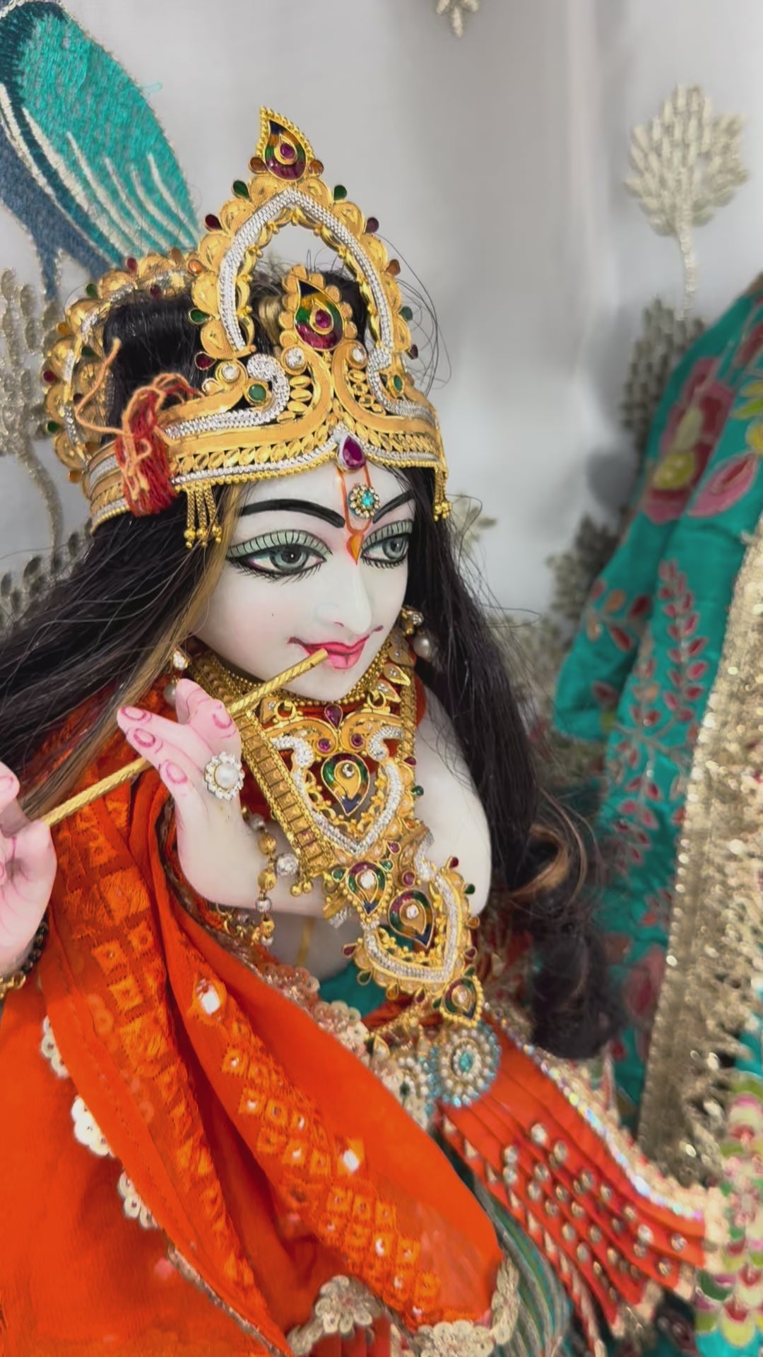 Load video: 🌟 Radha Krishna (teal with orange)