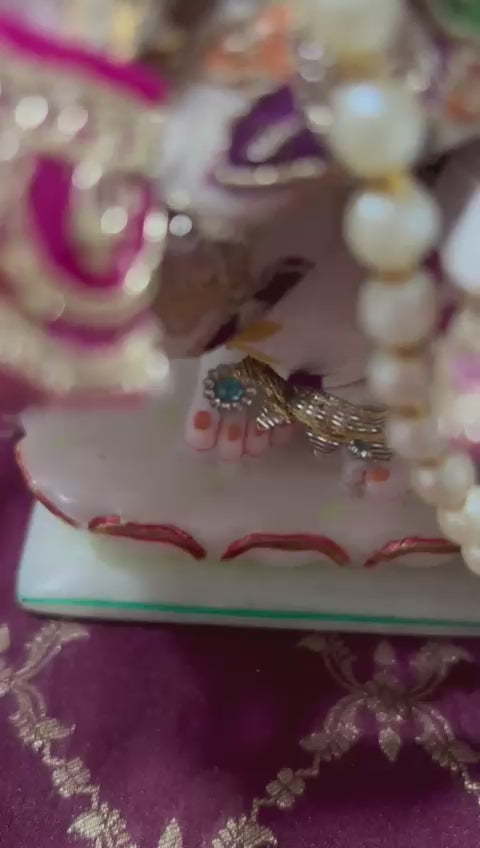 Load video: 🌟 Radha Krishna (cream with pink)