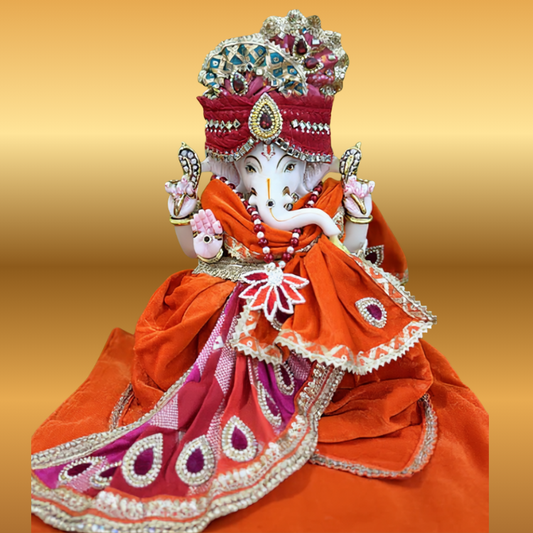 🌟 Ganesh ji (Vivid Orange)